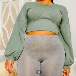 Bustier sweat shirt top